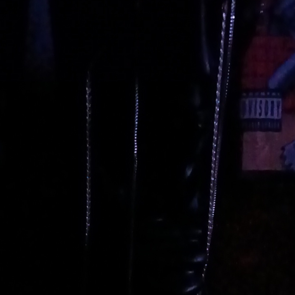 Black Leather Boots with Silver Zipper